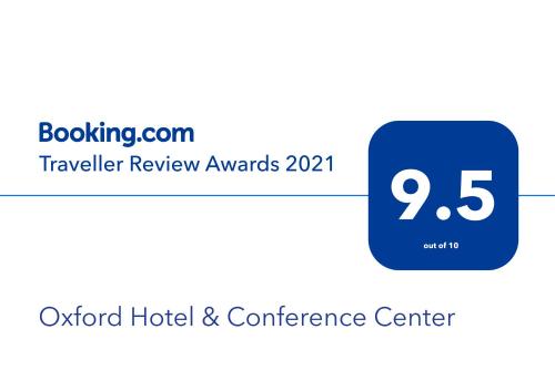
Un certificat, premiu, logo sau alt document afișat la Oxford Hotel & Conference Center
