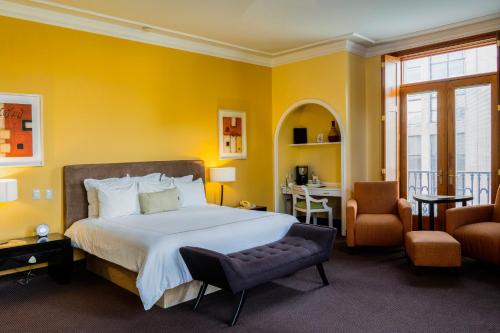 Katil atau katil-katil dalam bilik di Gran Hotel de Querétaro