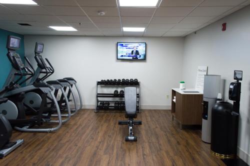 a gym with cardio equipment in a room at Holiday Inn Express Hershey-Harrisburg Area by IHG in Hershey