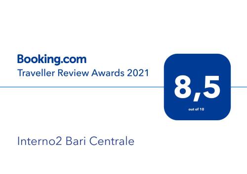 Palkinto, sertifikaatti, kyltti tai muu asiakirja, joka on esillä majoituspaikassa Interno2 Bari Centrale