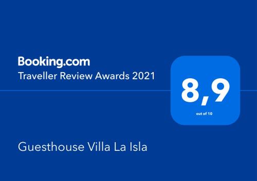 a screenshot of a cell phone with the number at Guesthouse Villa La Isla in La Romana