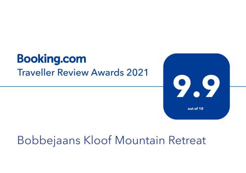 a diagram of a blue box with the number percent at Bobbejaans Kloof Mountain Retreat in Montagu