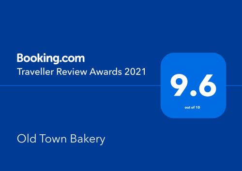 Certifikat, nagrada, logo ili neki drugi dokument izložen u objektu Old Town Bakery