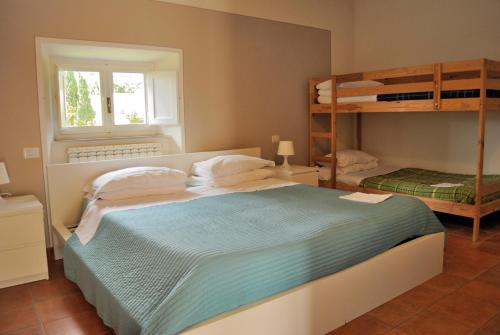 Двухъярусная кровать или двухъярусные кровати в номере Villa Gherardi - B&B e Hostel