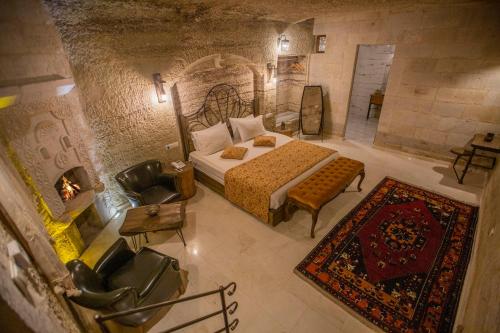 Katil atau katil-katil dalam bilik di Divan Cave House
