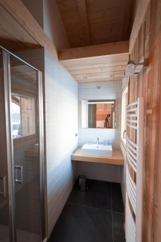 Katil atau katil-katil dalam bilik di Appartements Chalet Le Fornay
