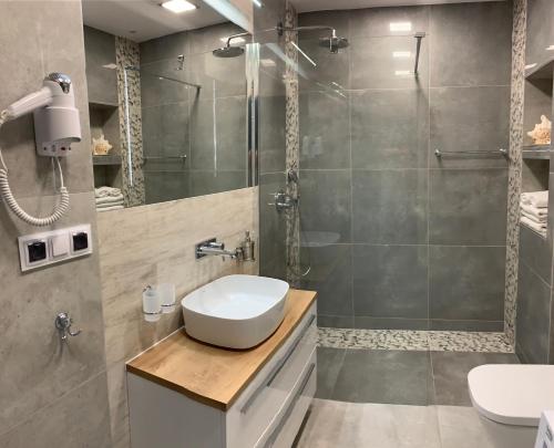 Koupelna v ubytování Apartament RELAX