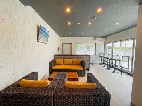 Posezení v ubytování HOTEL Fit in Miyakojima