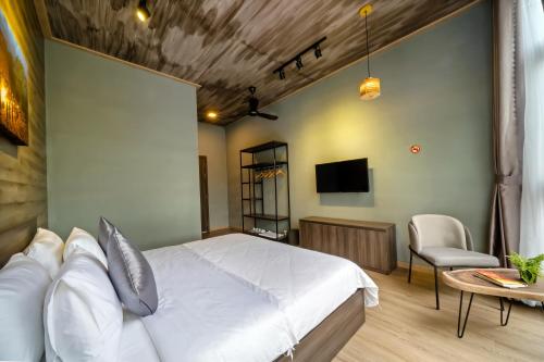 Bach Duong Hotelにあるテレビまたはエンターテインメントセンター