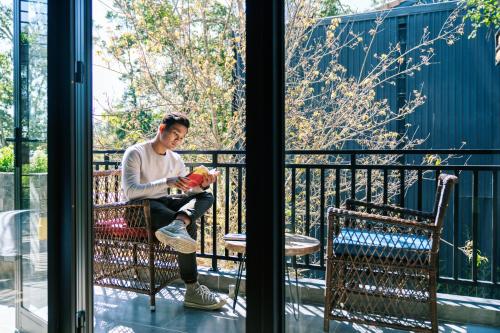 Bach Duong Hotelにあるバルコニーまたはテラス