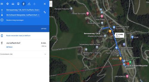 a screenshot of a map and a google maps at SkiJuwel Appartments Auffach - Wildschönau - Tirol in Auffach