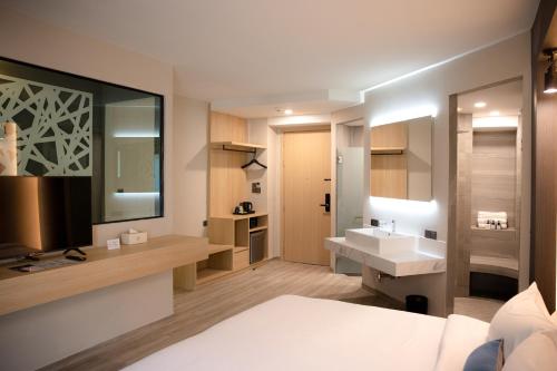 Koupelna v ubytování 56 Hotel