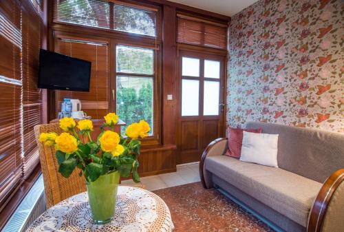 Televisyen dan/atau pusat hiburan di Hotel Dwa Księżyce