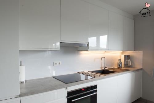 De Vlier - Vakantiewoningenにあるキッチンまたは簡易キッチン