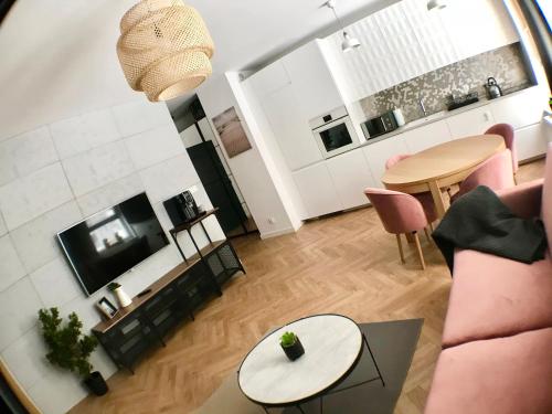 Posedenie v ubytovaní Apetyt na Gdańsk Apartament z prywatną sauną