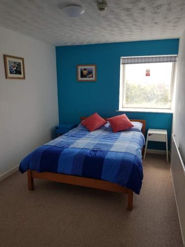 Ένα ή περισσότερα κρεβάτια σε δωμάτιο στο Blue Room Hostel Newquay