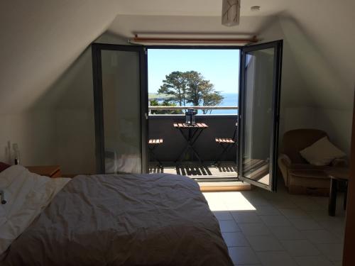 Ένα ή περισσότερα κρεβάτια σε δωμάτιο στο Appartement duplex vue mer - 1 chambre - Résidences Océanes