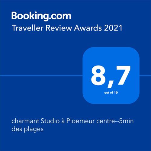 une capture d'écran d'un téléphone avec un centre de rachat de phonogrammes dans l'établissement charmant Studio à Ploemeur centre--5min des plages, à Ploemeur