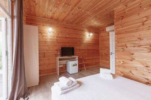 TV a/nebo společenská místnost v ubytování Guest House Amshin