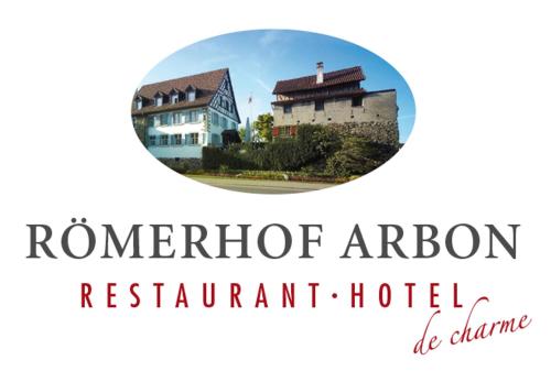 a sign that reads rutherford arbour resort hotel at Hotel de Charme Römerhof in Arbon