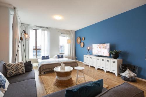 Area tempat duduk di Bizstay Harbour II Scheveningen Apartments
