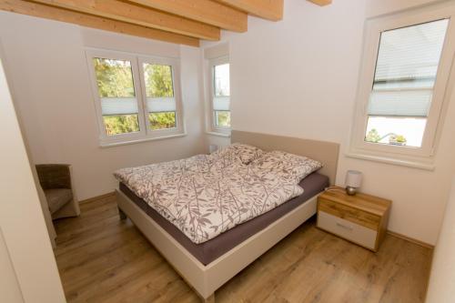 Postel nebo postele na pokoji v ubytování Ferienwohnung Stratmann