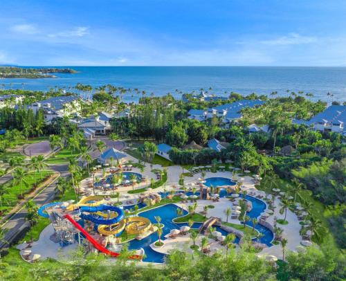 an aerial view of the water park at the resort at Hilton La Romana All-Inclusive Resort & Water Park Punta Cana in Bayahibe