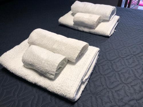 アグローポリにあるIl rifugio dell’arteのタオル2枚(テーブルの上に座る)