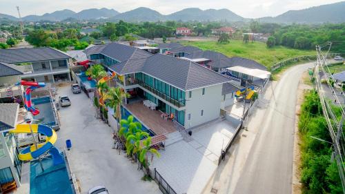 an aerial view of a house on a street at Smart home huahin in Hua Hin