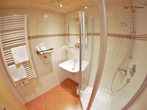 Koupelna v ubytování Gästehaus Siegllehen