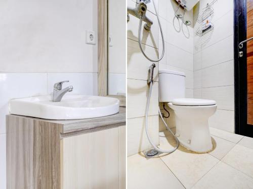 Ванная комната в Collection O 90205 Queen Rent Apartment Gateway Pasteur