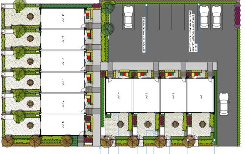 a plan of a parking lot at New Townhouse 5 min from central CHCH including bikes to use in Christchurch
