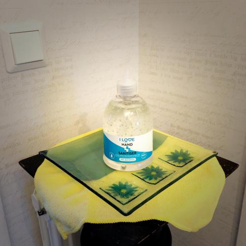 a bottle of water sitting on top of a table at Photoeverhome in Bengtsfors