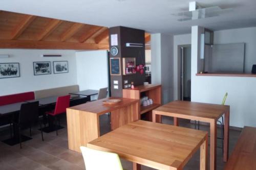 A kitchen or kitchenette at Chalet Maso Fradea Family Resort