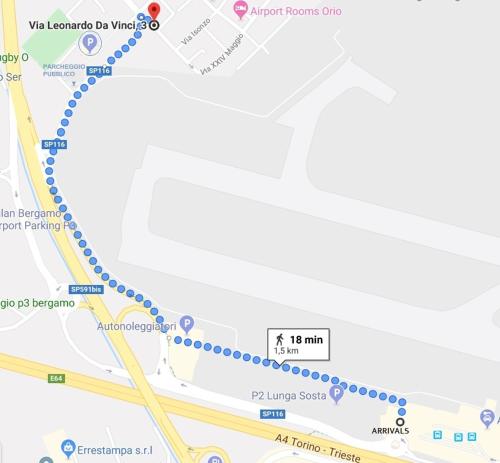 Airport Stop في أوريو آل سيريو: خريطة للتحسينات المقترحة للتحسينات المقترحة لمجرى البيرومي