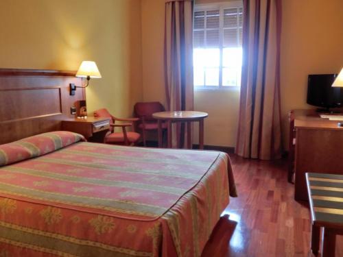 Postel nebo postele na pokoji v ubytování Hotel Lozano