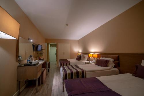 Postel nebo postele na pokoji v ubytování The New Hotel Zeybek