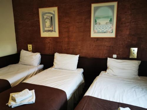 Ein Bett oder Betten in einem Zimmer der Unterkunft Garni Hotel Oasis