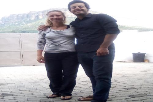 a man and a woman standing next to each other at Maluti Backpackers in Phuthaditjhaba