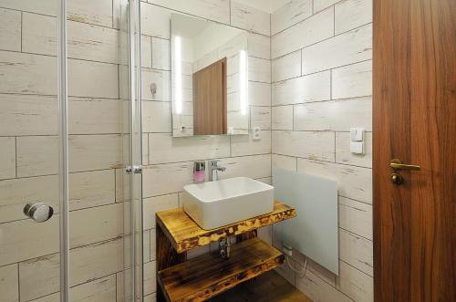 Kylpyhuone majoituspaikassa Penzion Kuželna