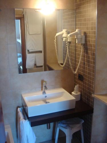 Koupelna v ubytování Hotel Ferrovia