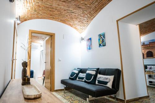 Ruang duduk di Suite Cáceres