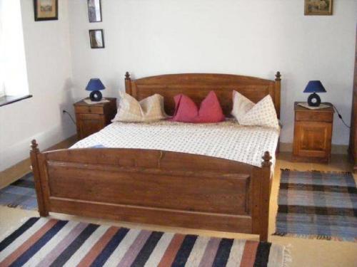 Giường trong phòng chung tại Holiday home- Galóca