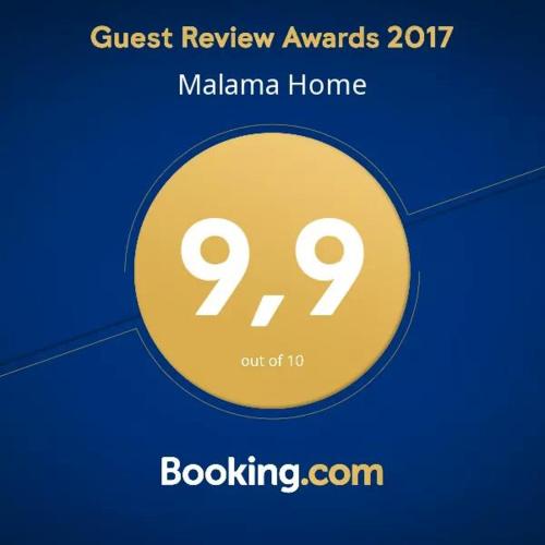 Certifikát, hodnocení, plakát nebo jiný dokument vystavený v ubytování Malama Home