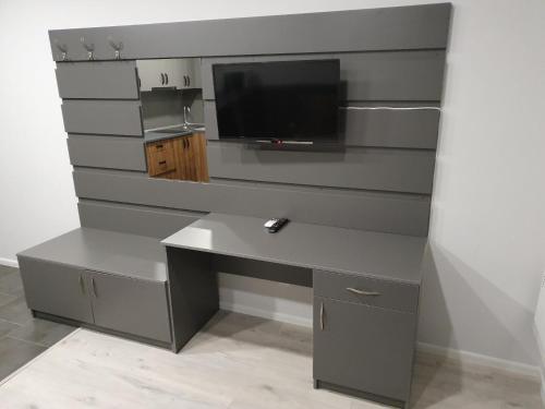 Μια τηλεόραση ή/και κέντρο ψυχαγωγίας στο Апартаменты Ужгород