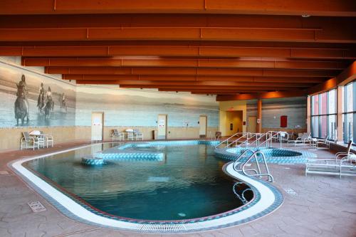 a large swimming pool in a large building at Sky Ute Casino Resort in Ignacio