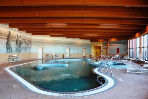 a large swimming pool in a large room at Sky Ute Casino Resort in Ignacio