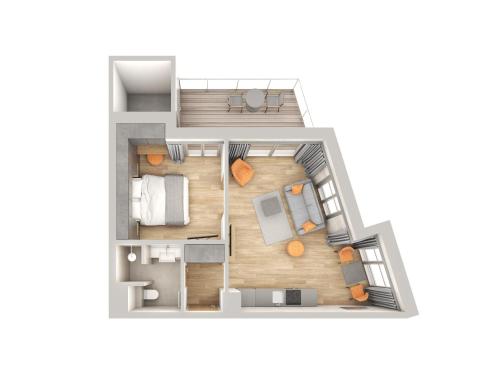 Planimetria di Downtown Apartments Mitte