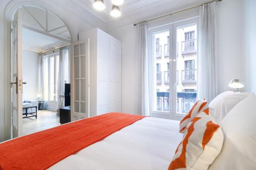 Postel nebo postele na pokoji v ubytování Apartamento Barcelo en Madrid