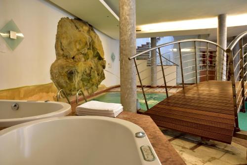 Koupelna v ubytování Hotel Krone